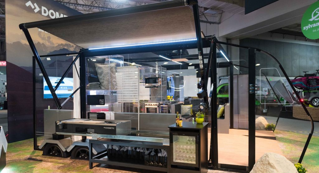 view of Dometic acrylic RV from outside 