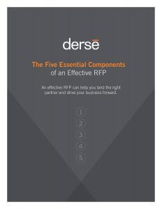 Five Essential Components of an effective RFP White Paper