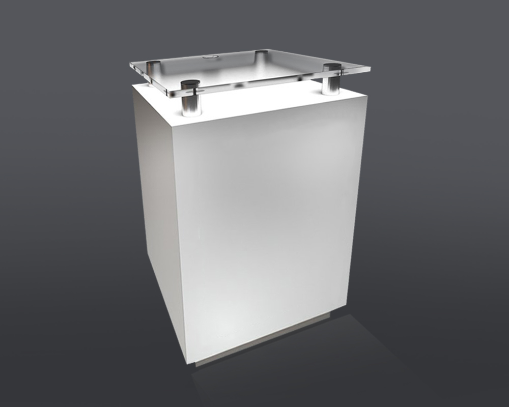 Standard Rectilinear Counter 2' x 2' Trade Show Rental Counter