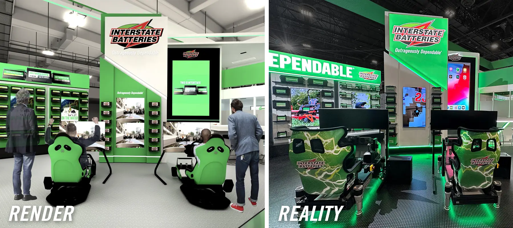 Derse Interstate Batteries Racing Simulator Trade Show