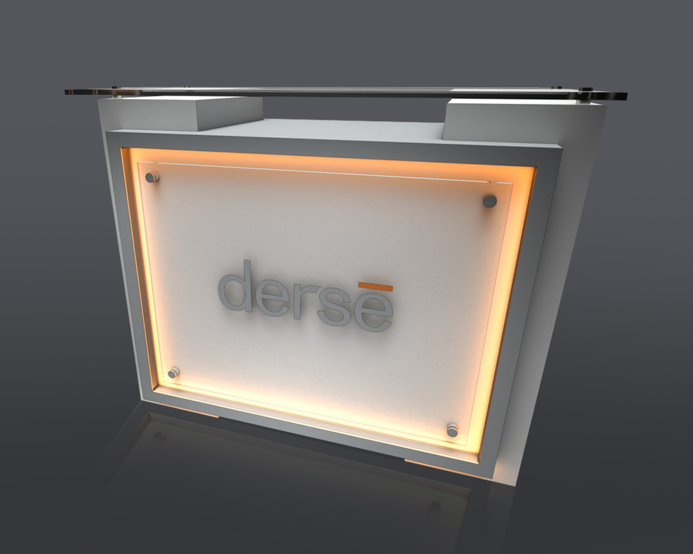 Premium Rectilinear Counter 2’ x 4’ Trade Show Rental Counter