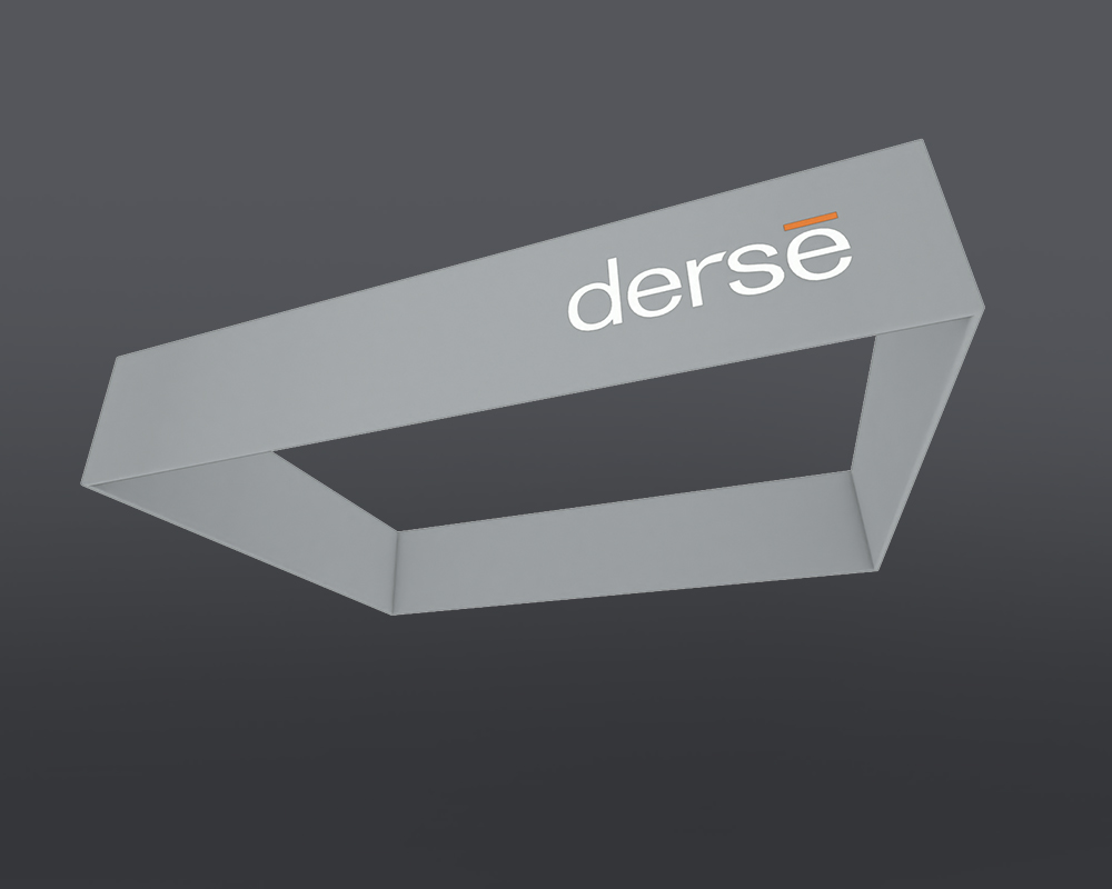 Four-Sided Hanging Sign Trade Show Rental Sign