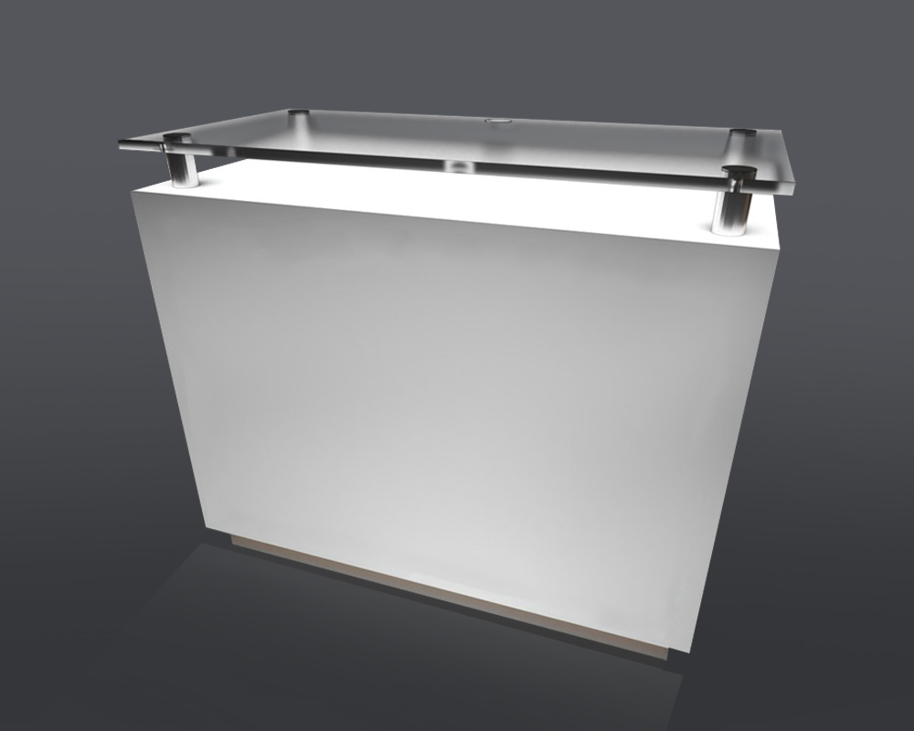 Standard Rectilinear Counter 2' x 4' Trade Show Rental Counter