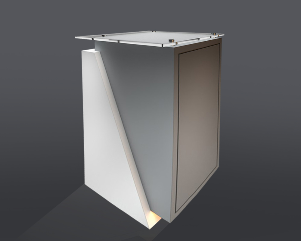 Premium Angular Counter 2’ x 2’ Trade Show Rental Counter