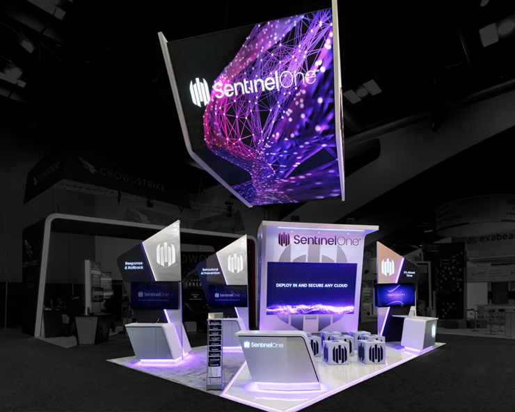 SentineOne Trade Show Exhibit Front View