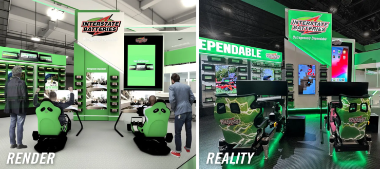 Derse Interstate Batteries Racing Simulator Trade Show