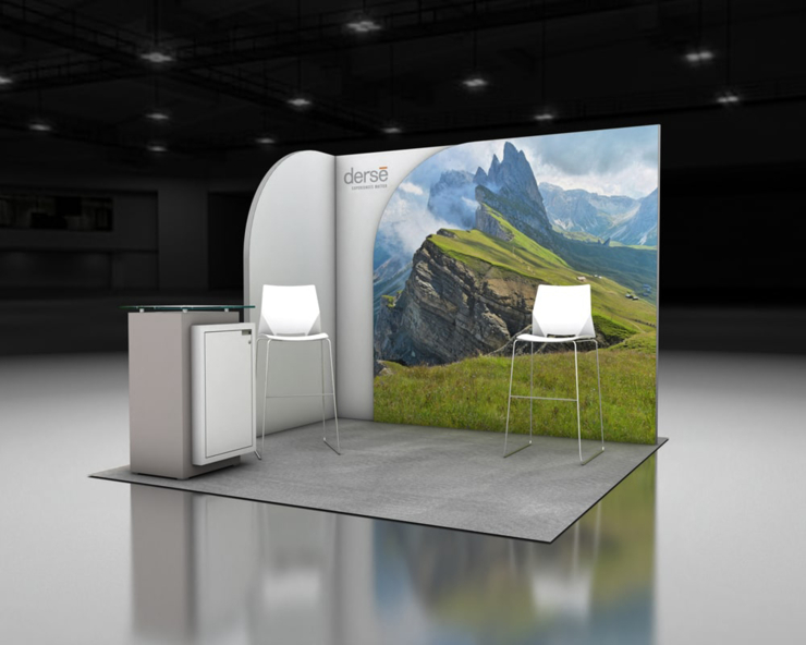 Trade Show Rental Kit Core Curvilinear 10x10